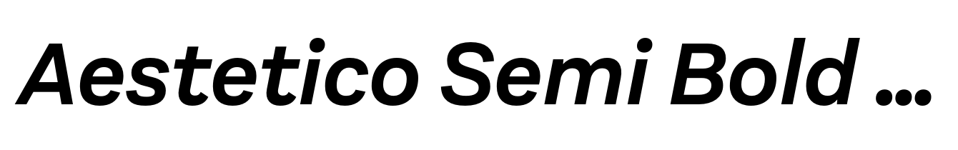Aestetico Semi Bold Italic