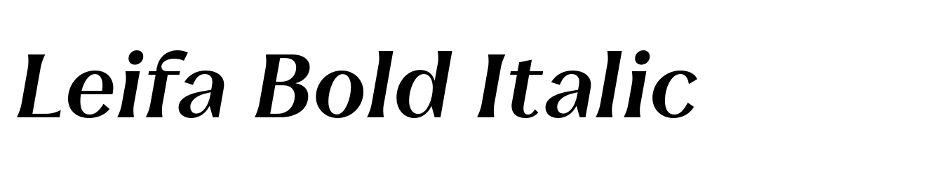 Leifa Bold Italic