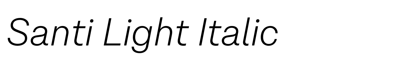 Santi Light Italic