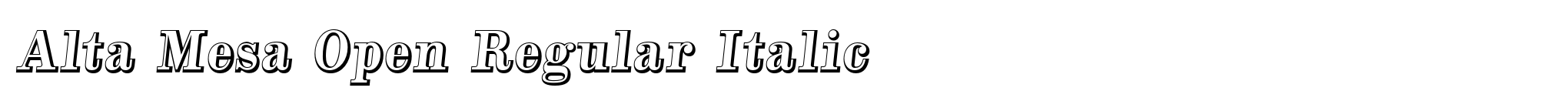 Alta Mesa Open Regular Italic image