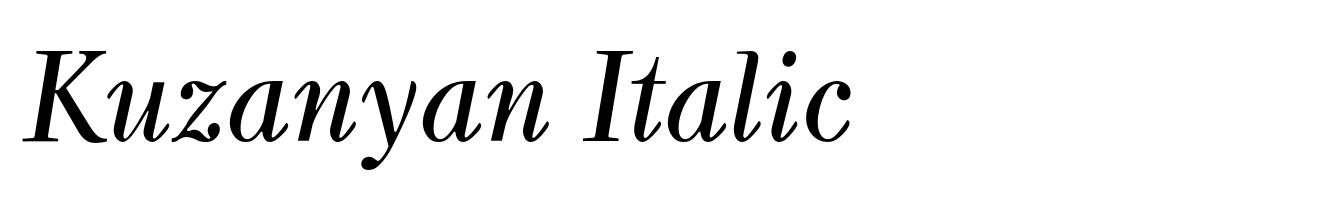 Kuzanyan Italic