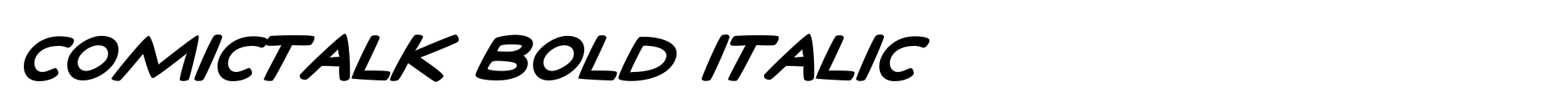 ComicTalk Bold Italic image