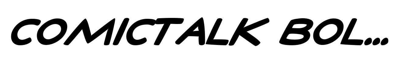 ComicTalk Bold Italic