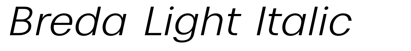 Breda Light Italic