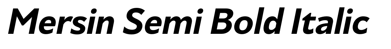 Mersin Semi Bold Italic