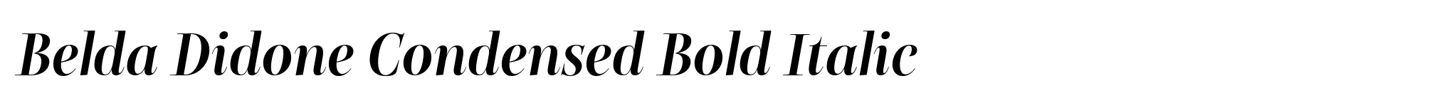 Belda Didone Condensed Bold Italic image