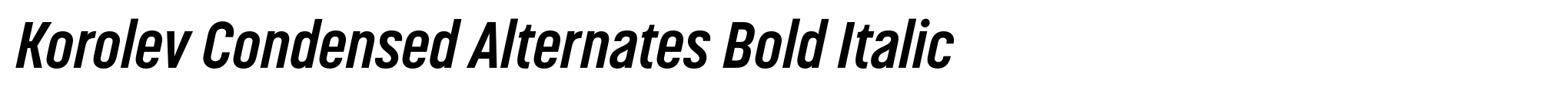 Korolev Condensed Alternates Bold Italic image