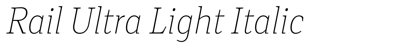 Rail Ultra Light Italic