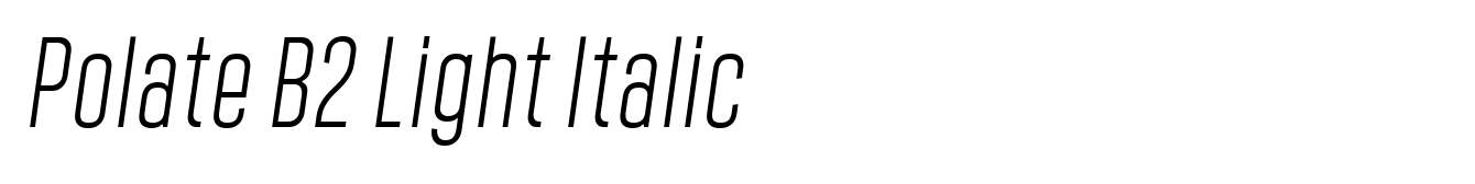 Polate B2 Light Italic