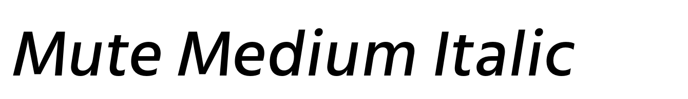 Mute Medium Italic