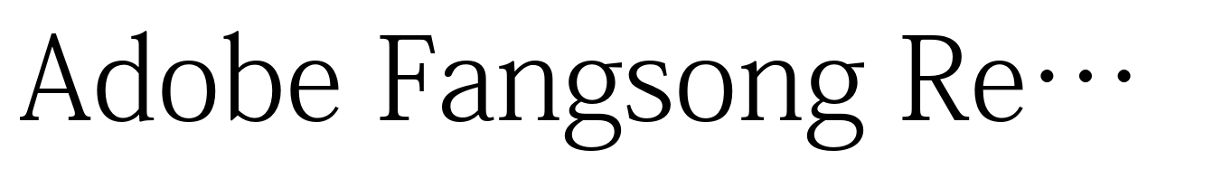 Adobe Fangsong Regular