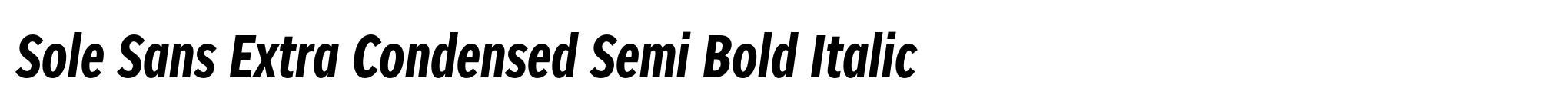 Sole Sans Extra Condensed Semi Bold Italic image