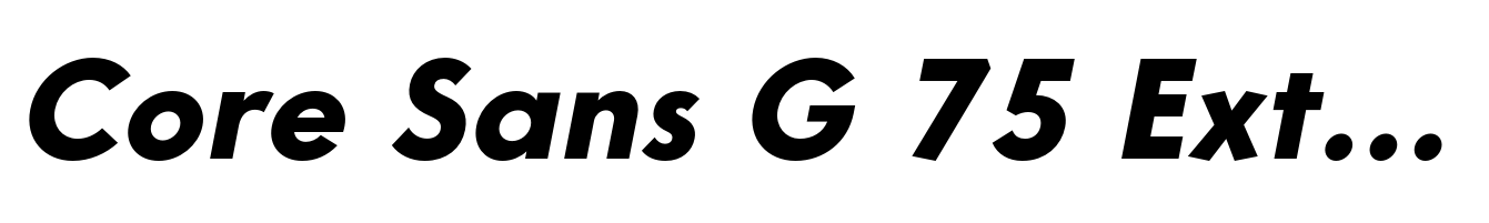Core Sans G 75 Extra Bold Italic