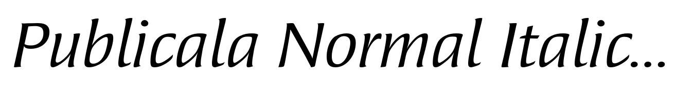 Publicala Normal Italic LF