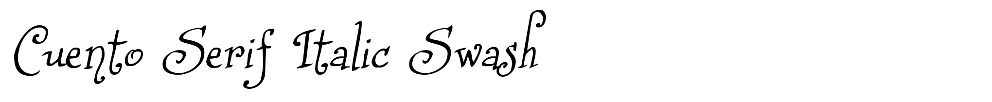Cuento Serif Italic Swash image