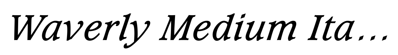 Waverly Medium Italic