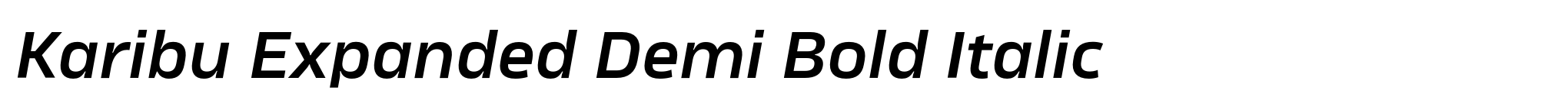 Karibu Expanded Demi Bold Italic image