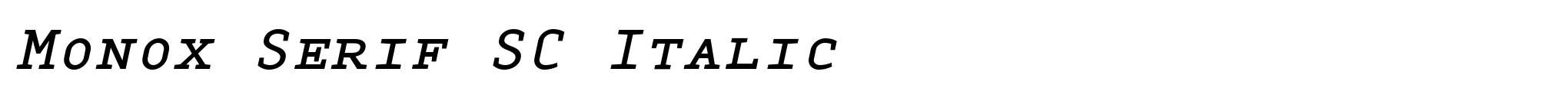 Monox Serif SC Italic image