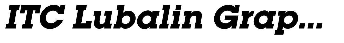 ITC Lubalin Graph Std Bold Oblique