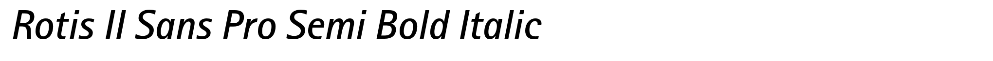 Rotis II Sans Pro Semi Bold Italic image