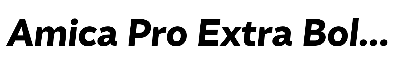 Amica Pro Extra Bold Italic