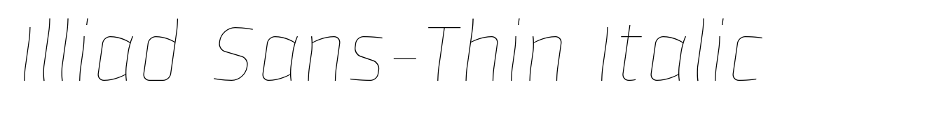Illiad Sans-Thin Italic