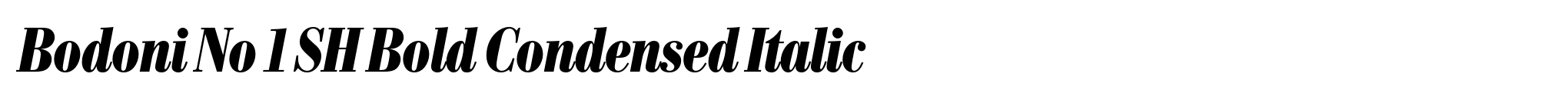 Bodoni No 1 SH Bold Condensed Italic image