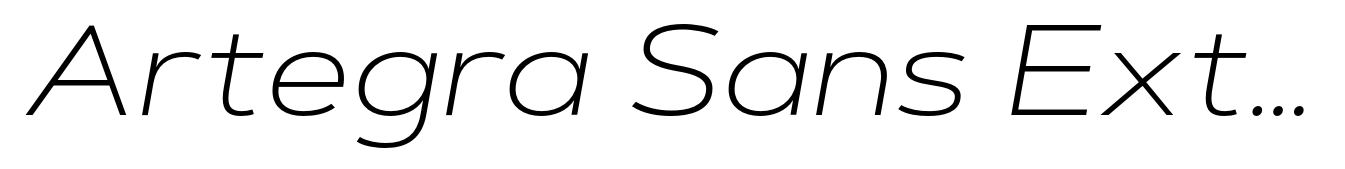 Artegra Sans Extended ExtraLight Italic