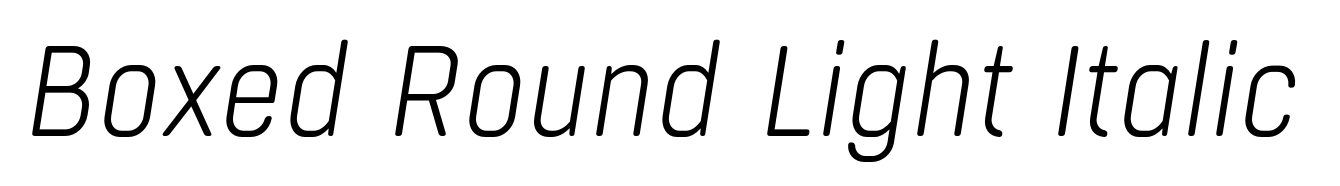 Boxed Round Light Italic