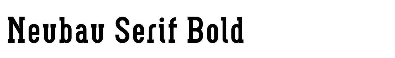 Neubau Serif Bold
