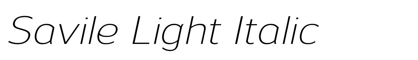 Savile Light Italic