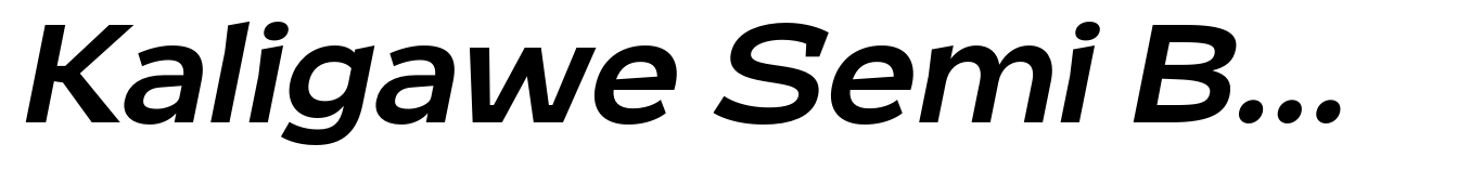 Kaligawe Semi Bold Italic
