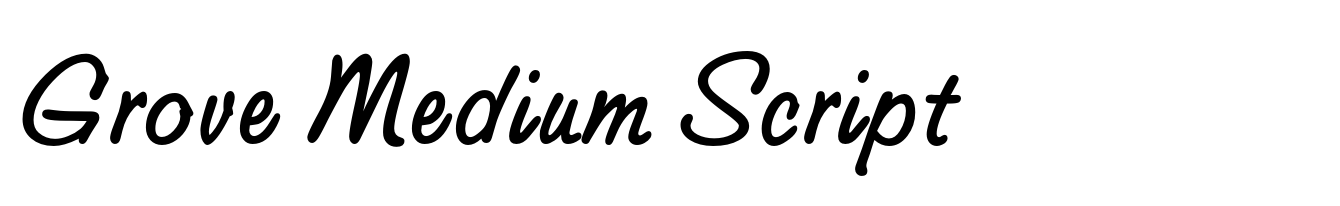 Grove Medium Script