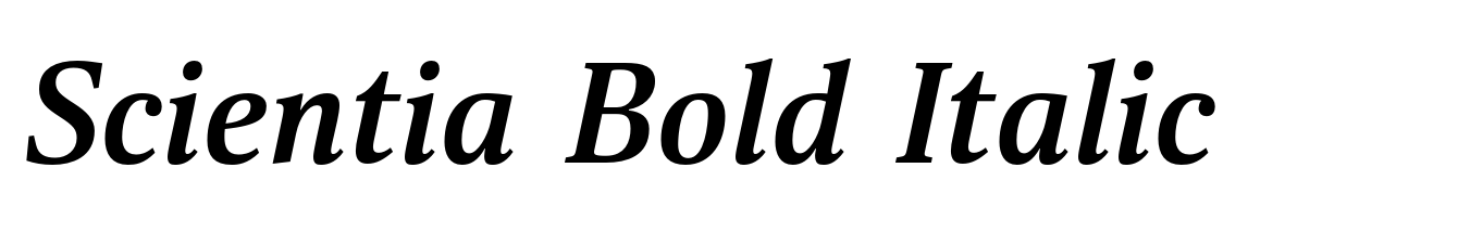 Scientia Bold Italic