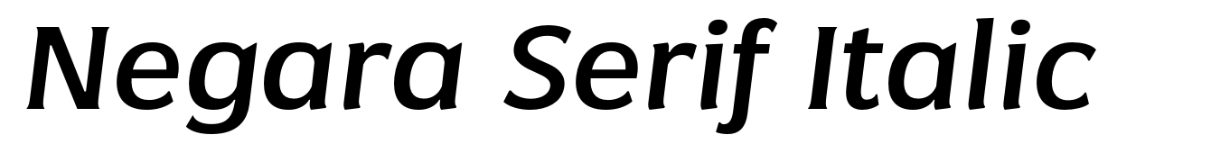 Negara Serif Italic