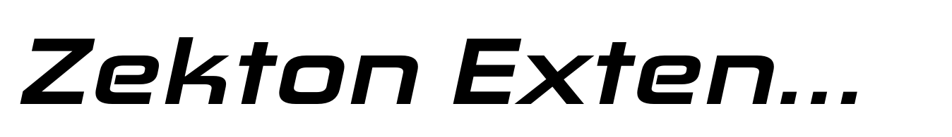 Zekton Extended Heavy Italic