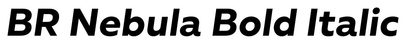 BR Nebula Bold Italic