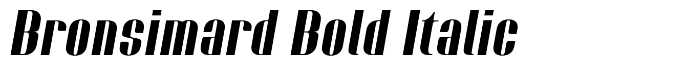 Bronsimard Bold Italic