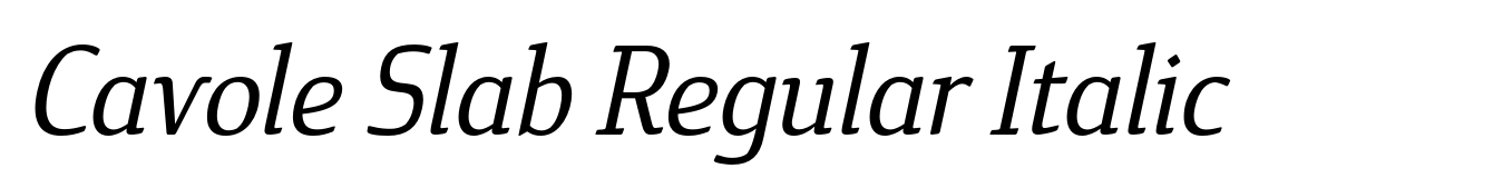 Cavole Slab Regular Italic