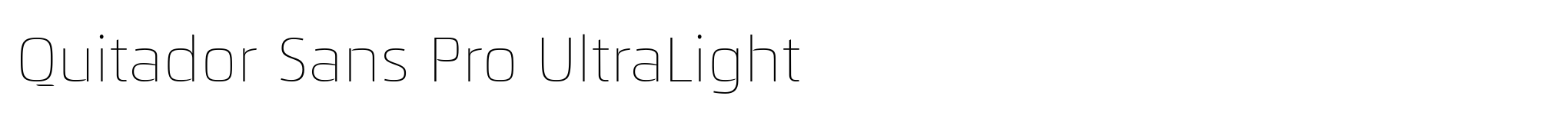 Quitador Sans Pro UltraLight image