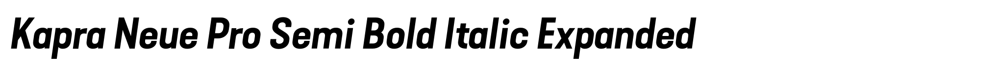 Kapra Neue Pro Semi Bold Italic Expanded image
