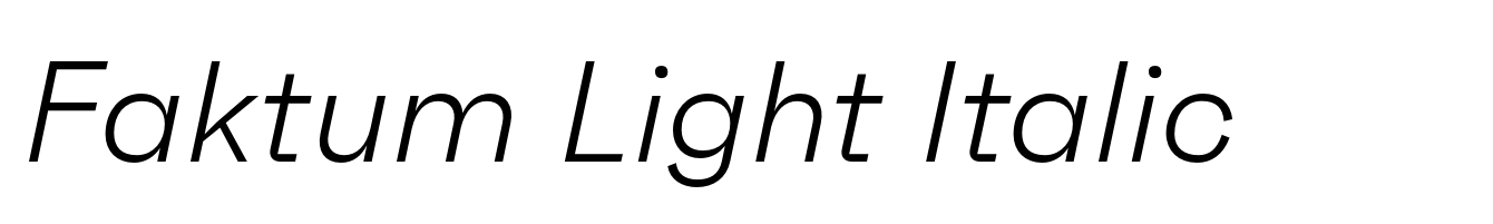 Faktum Light Italic