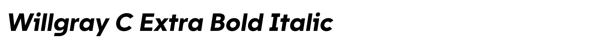 Willgray C Extra Bold Italic image