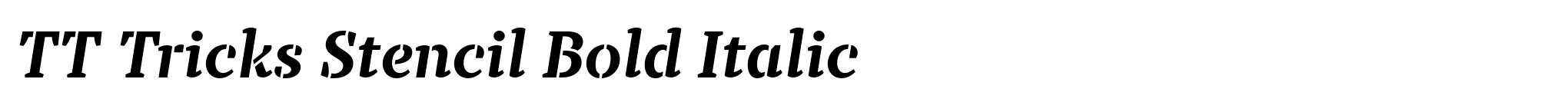 TT Tricks Stencil Bold Italic image