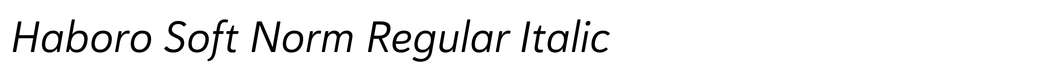 Haboro Soft Norm Regular Italic image