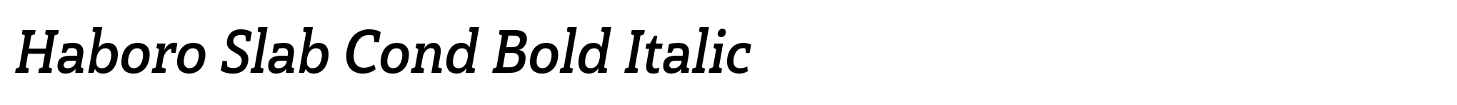 Haboro Slab Cond Bold Italic image