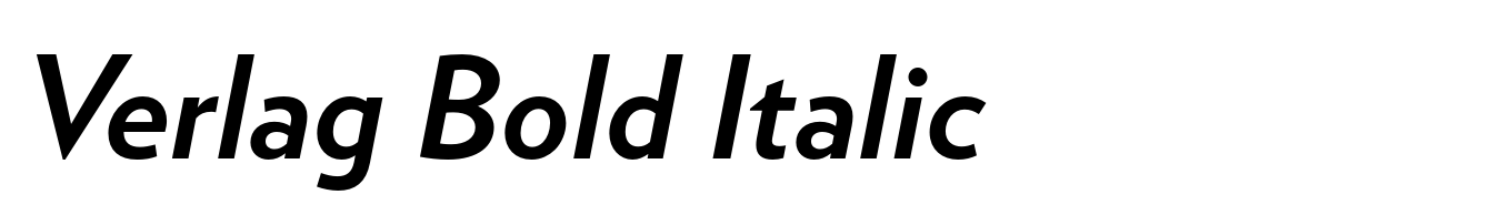 Verlag Bold Italic
