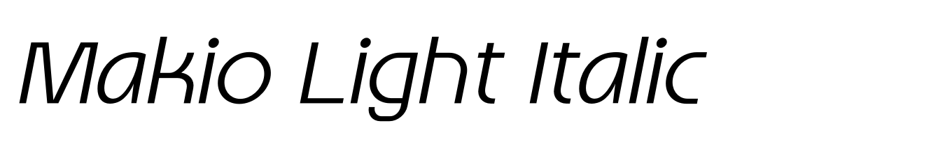 Makio Light Italic