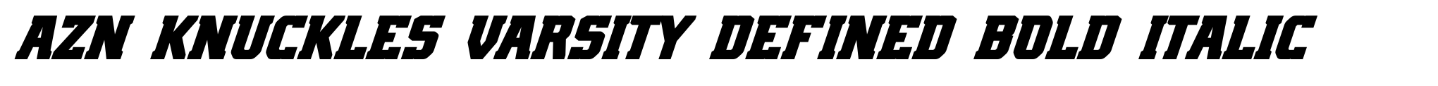 AZN Knuckles Varsity Defined Bold Italic image