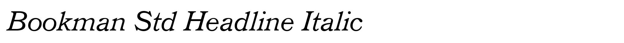 Bookman Std Headline Italic image